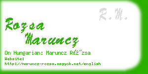 rozsa maruncz business card